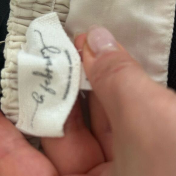 Cream and Black Ruffled Tiered Sundress - Picture 3 of 4